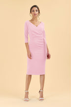 Hourglass 3/4 Sleeve Pencil Dress
