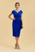 Hourglass Faux Wrap Pencil Dress