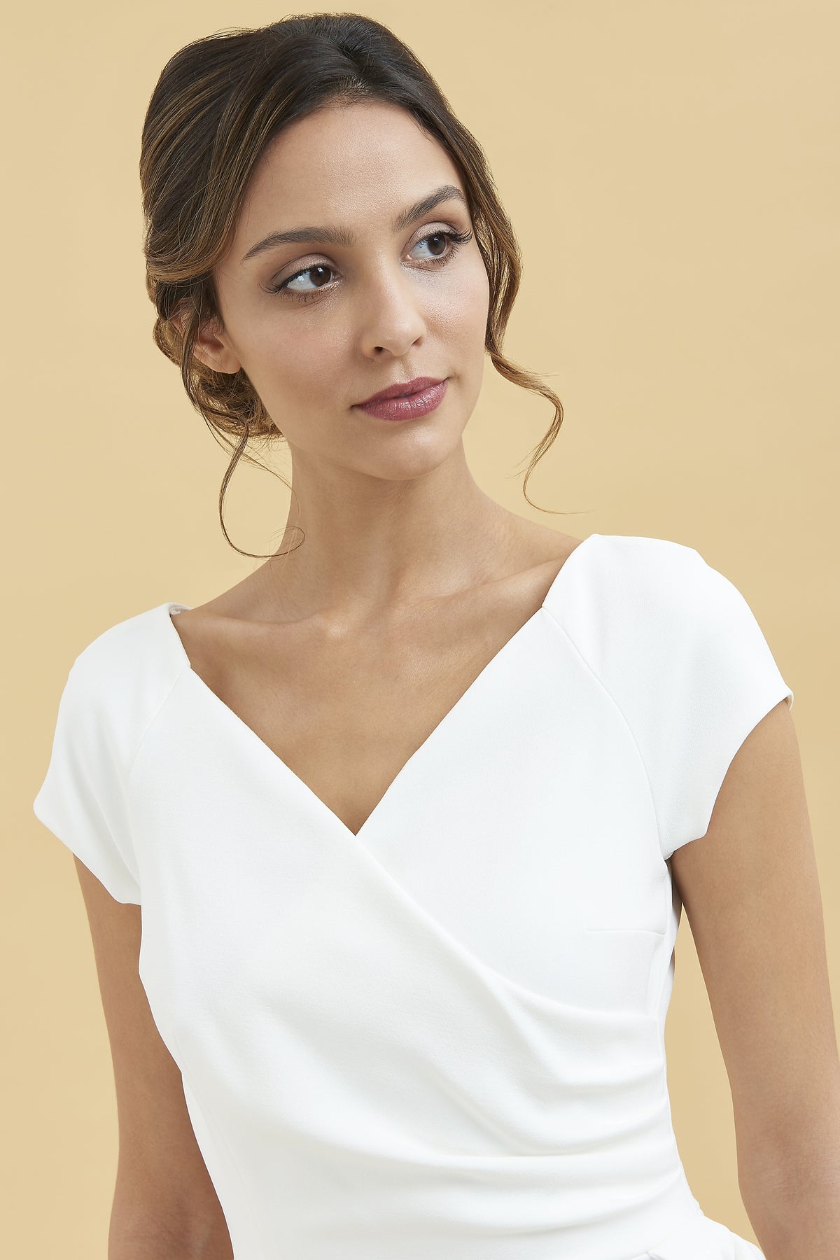 Hourglass Faux Wrap Pencil Dress
