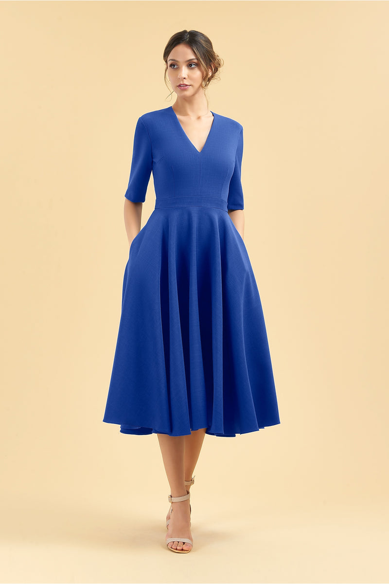 Myla Midi Dress - Cobalt