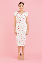 Hourglass Cherry Pencil Dress