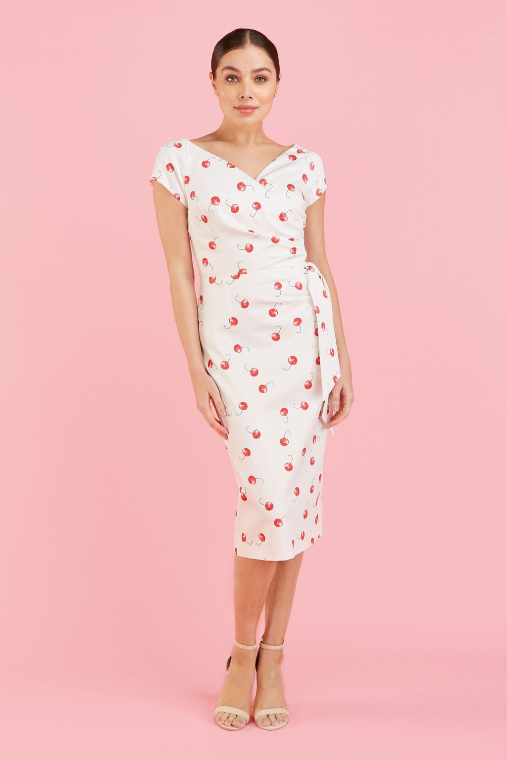 Hourglass Cherry Pencil Dress