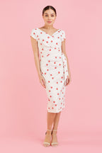 Hourglass Cherry Pencil Dress