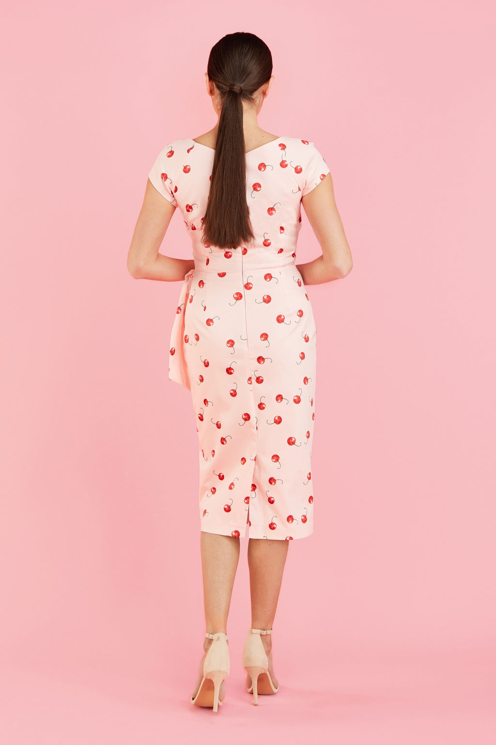 Hourglass Cherry Pencil Dress