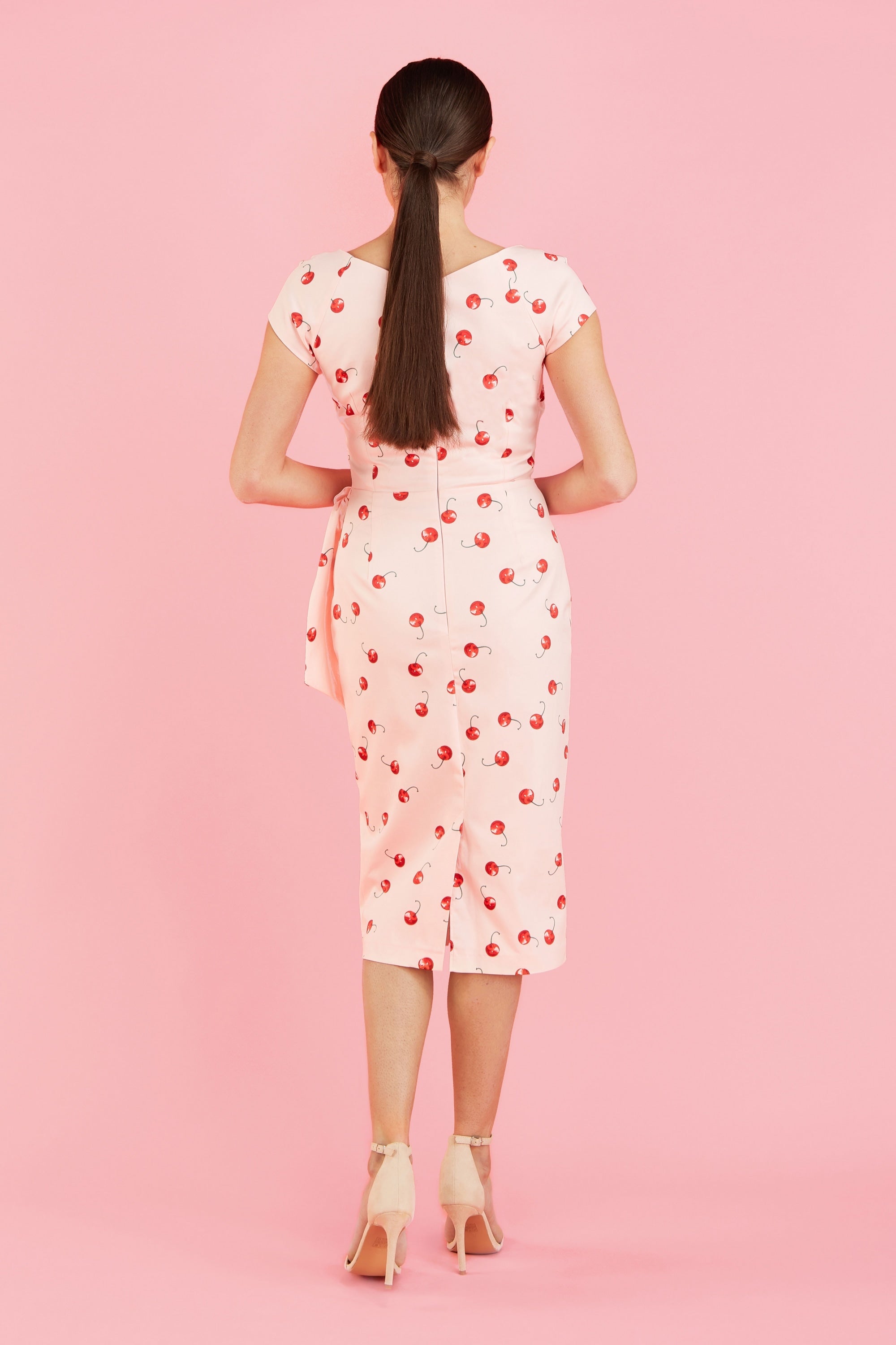 Hourglass Cherry Pencil Dress