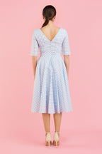 Hepburn Gingham Cotton Swing Dress