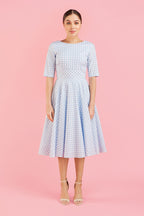 Hepburn Gingham Cotton Swing Dress
