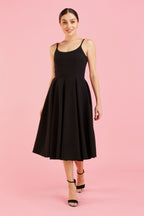 Priscilla Luxe Crepe Midi Dress