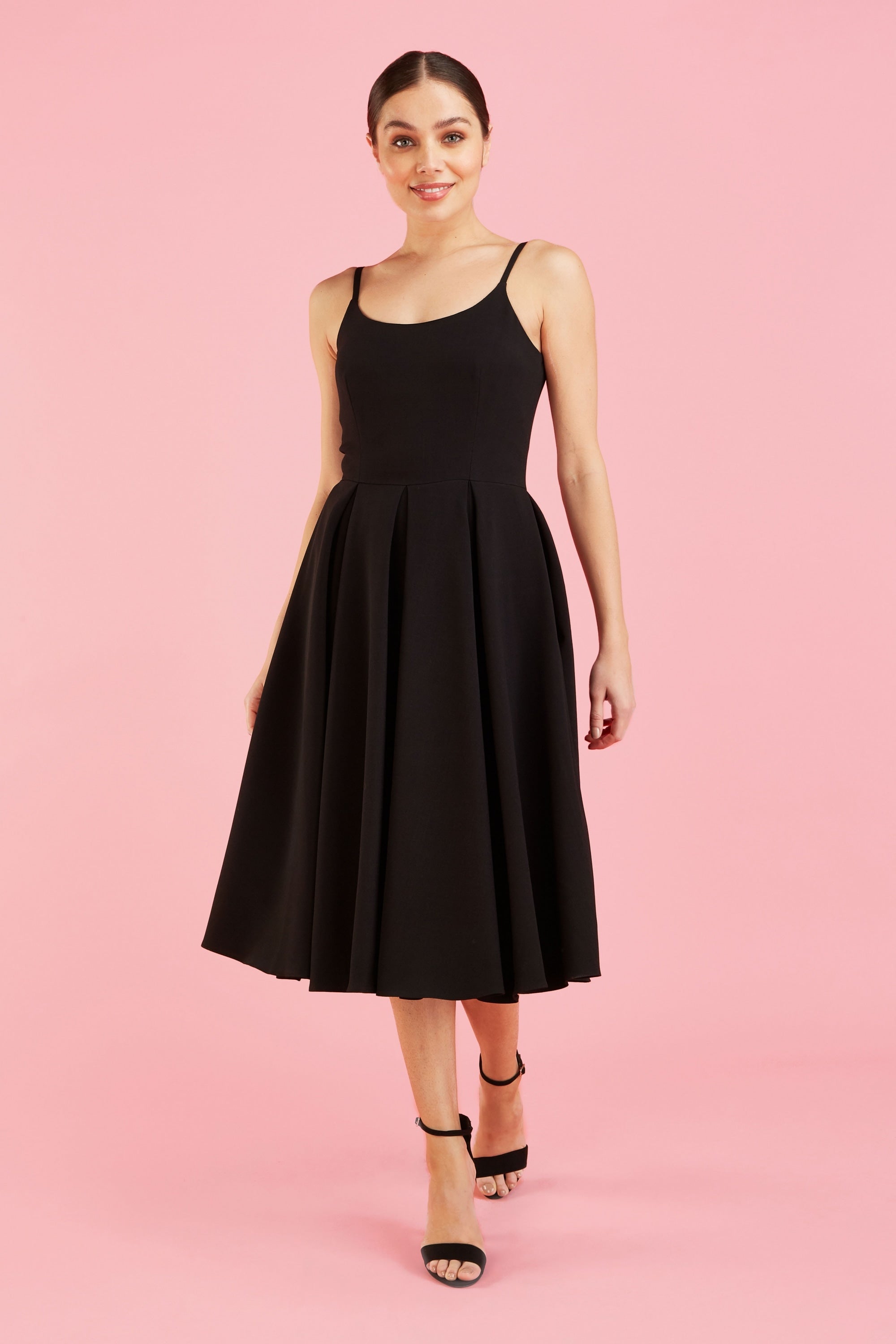 Priscilla Luxe Crepe Midi Dress