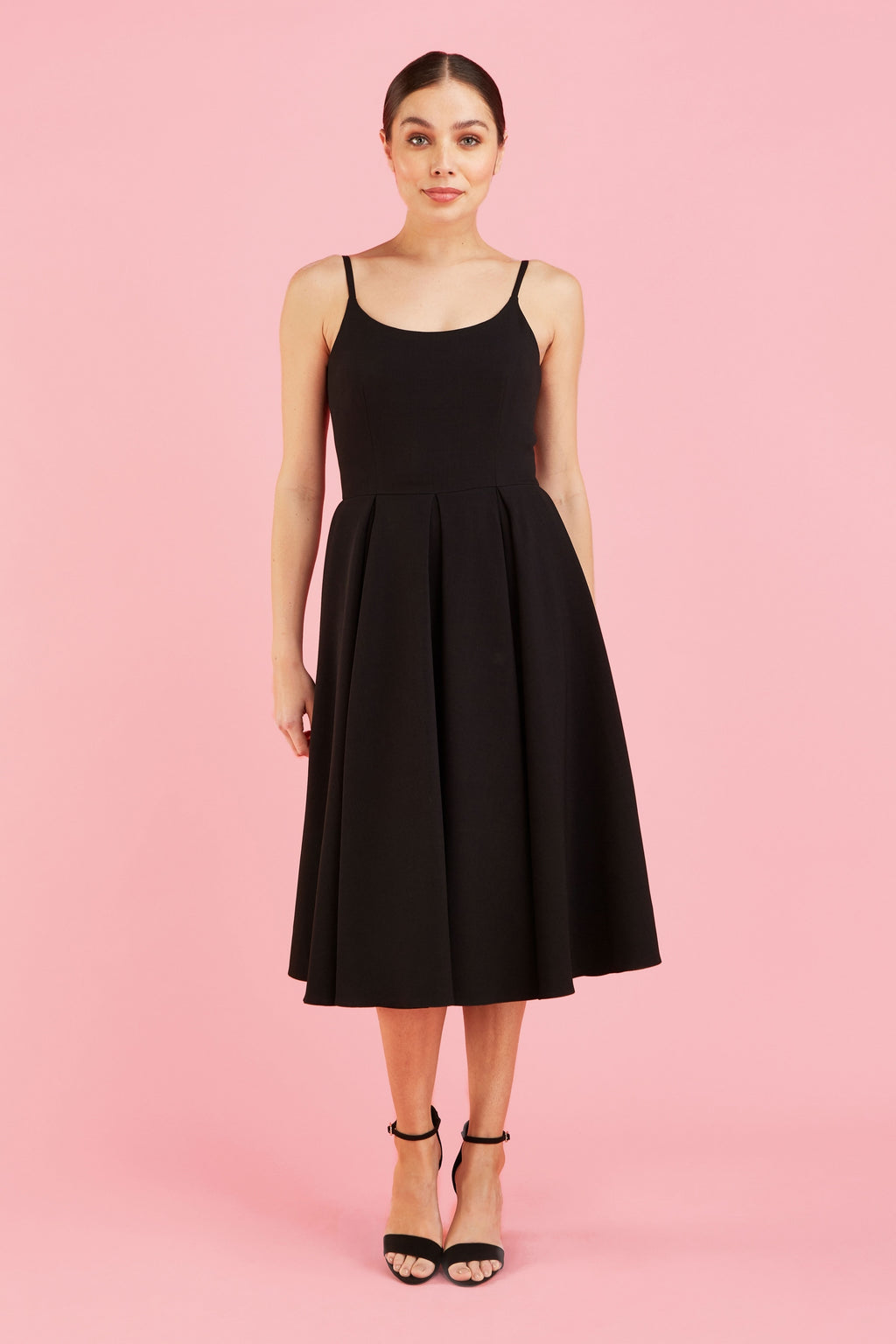 Priscilla Luxe Crepe Midi Dress