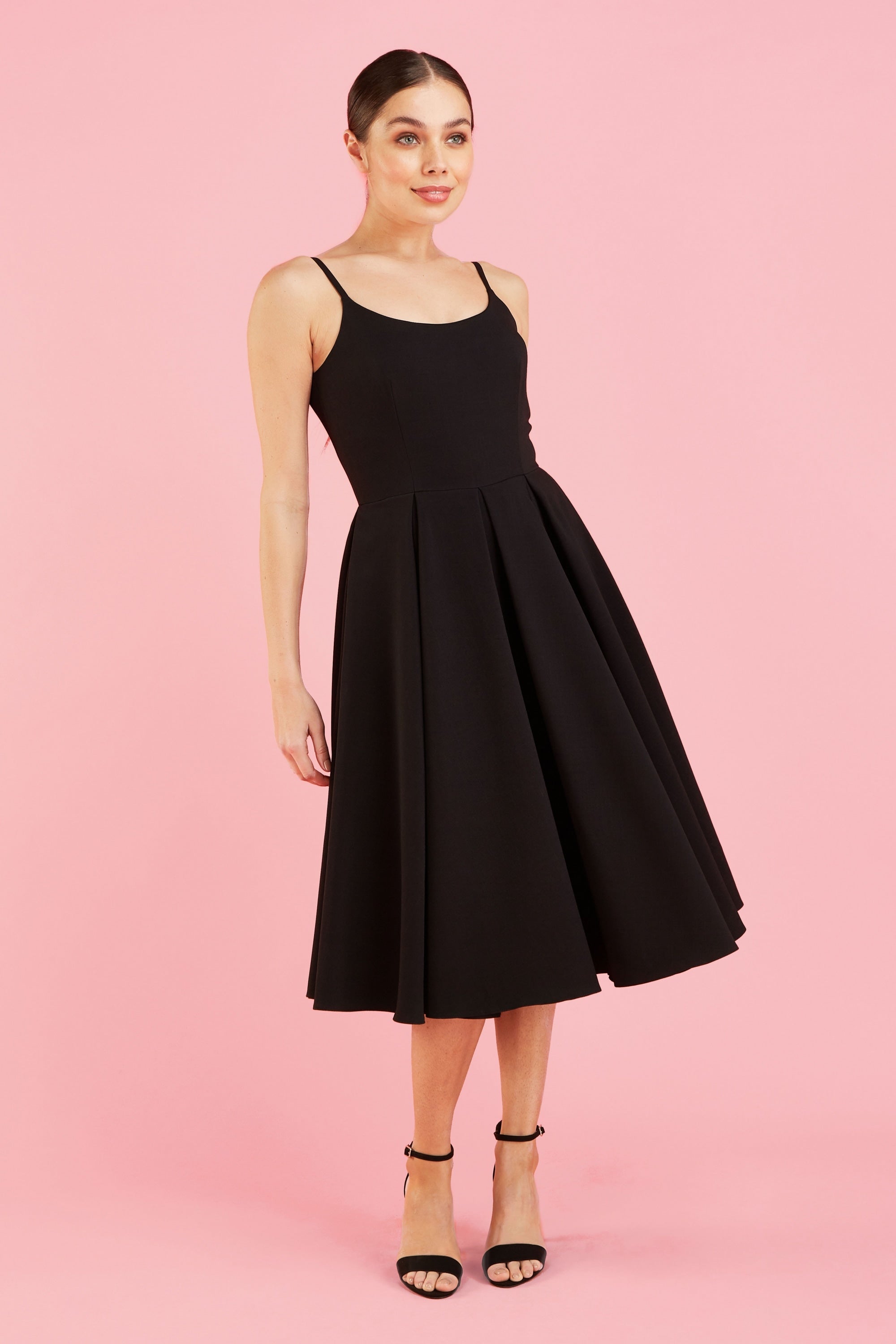 Priscilla Luxe Crepe Midi Dress