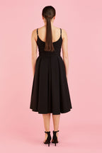 Priscilla Luxe Crepe Midi Dress