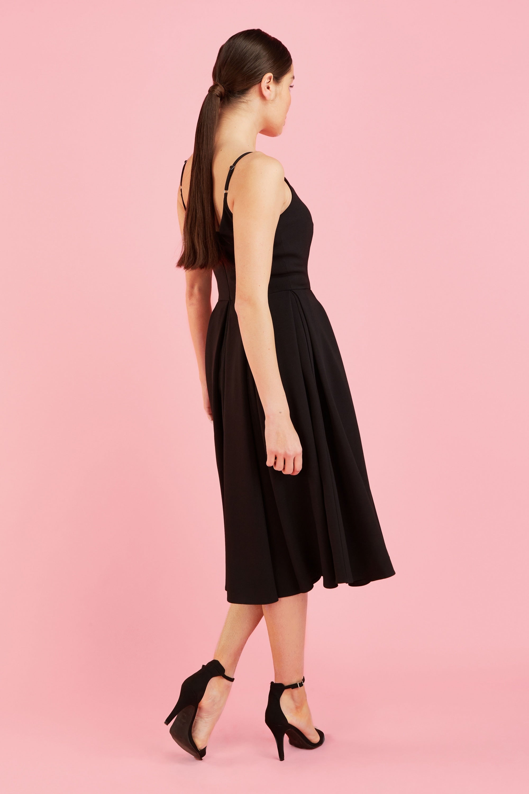 Priscilla Luxe Crepe Midi Dress