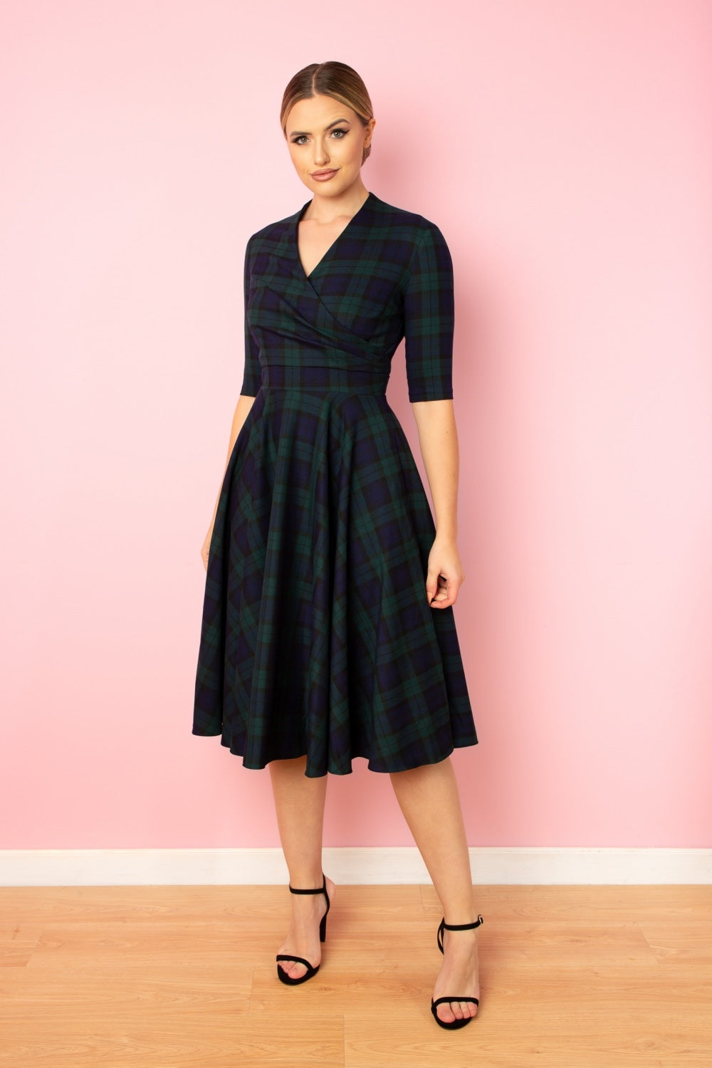 Leyla Tartan Midi Dress