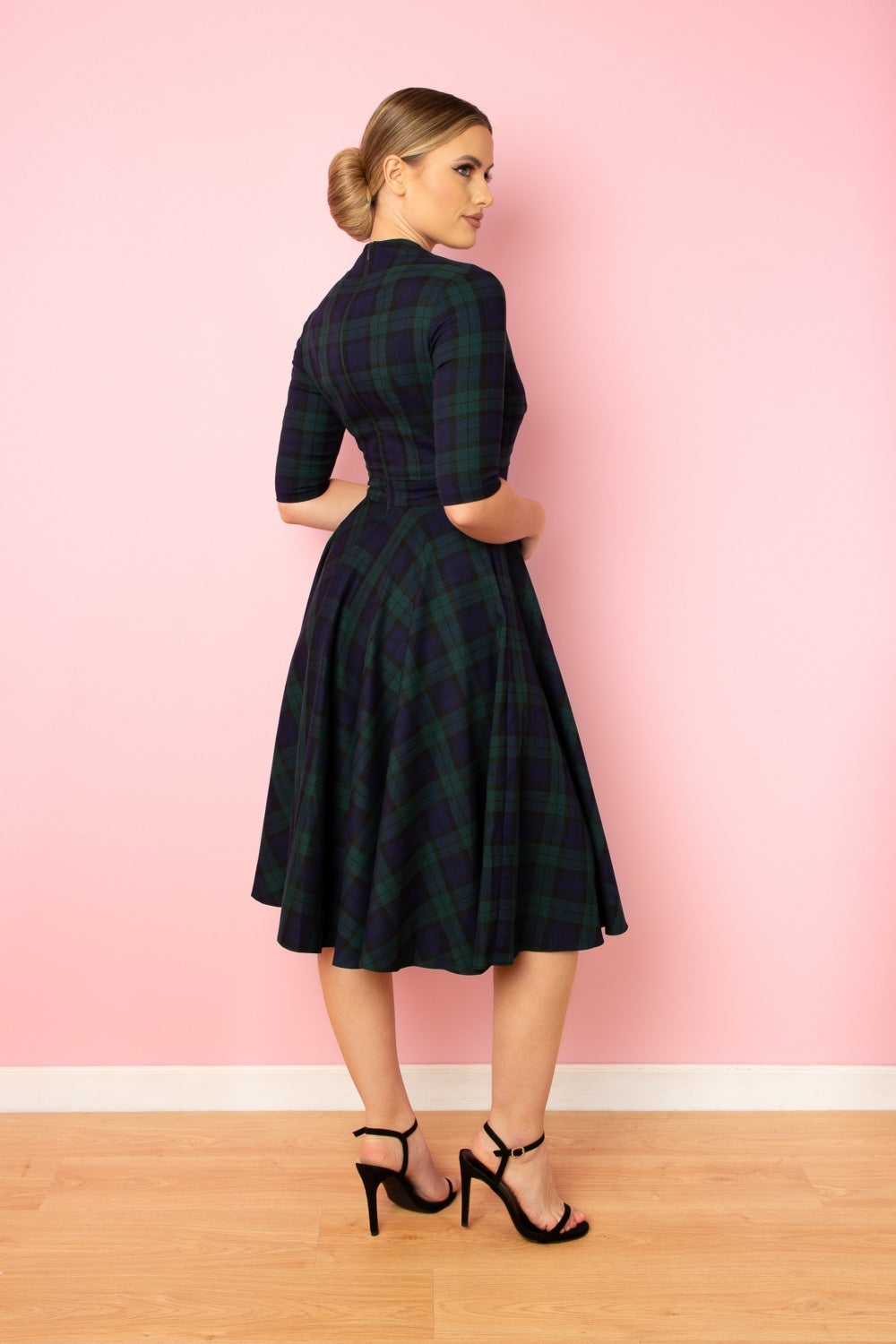 Leyla Tartan Midi Dress