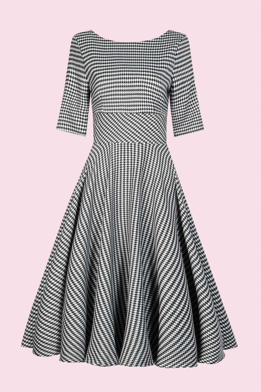 Hepburn Dogtooth Midi Dress