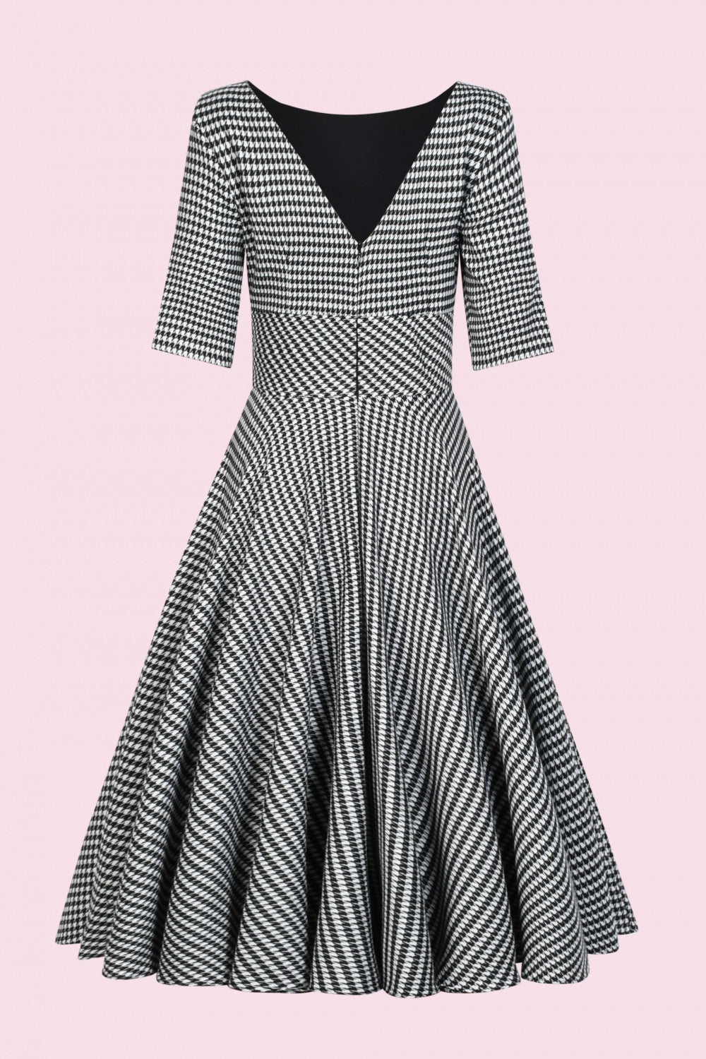 Hepburn Dogtooth Midi Dress