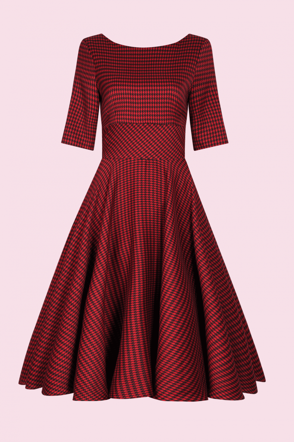 Hepburn Dogtooth Midi Dress