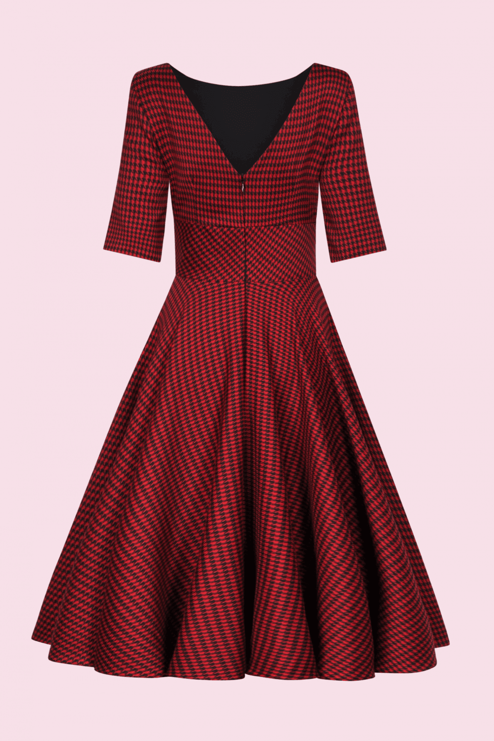 Hepburn Dogtooth Midi Dress