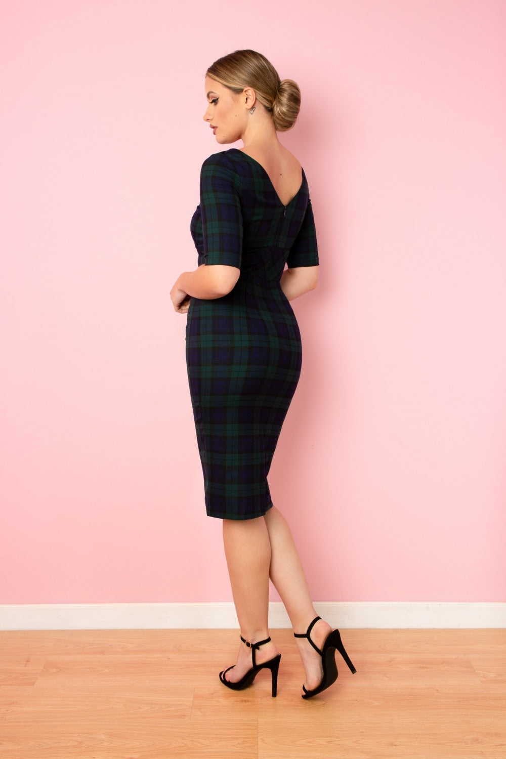 Novak Tartan Pencil Dress
