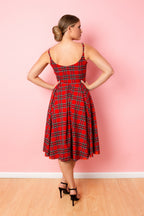 Priscilla Tartan Midi Dress