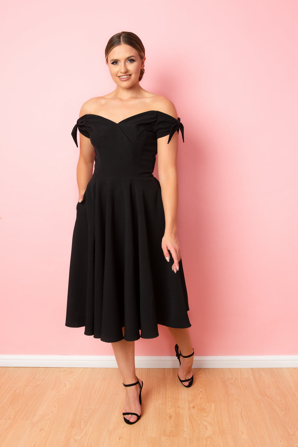 Fatale Bow Midi Dress