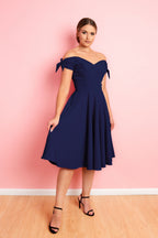 Fatale Bow Midi Dress