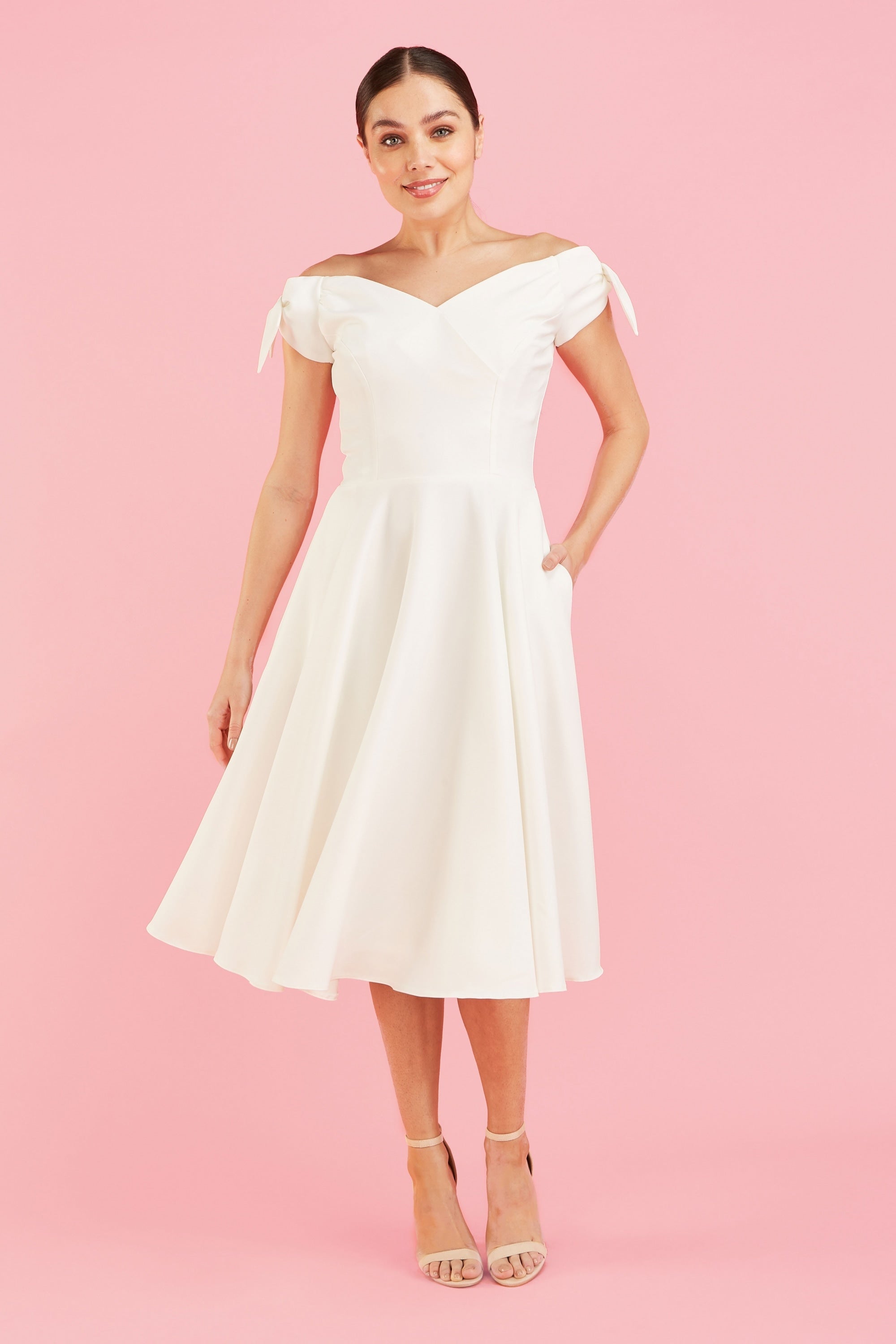 Fatale Bow Midi Dress