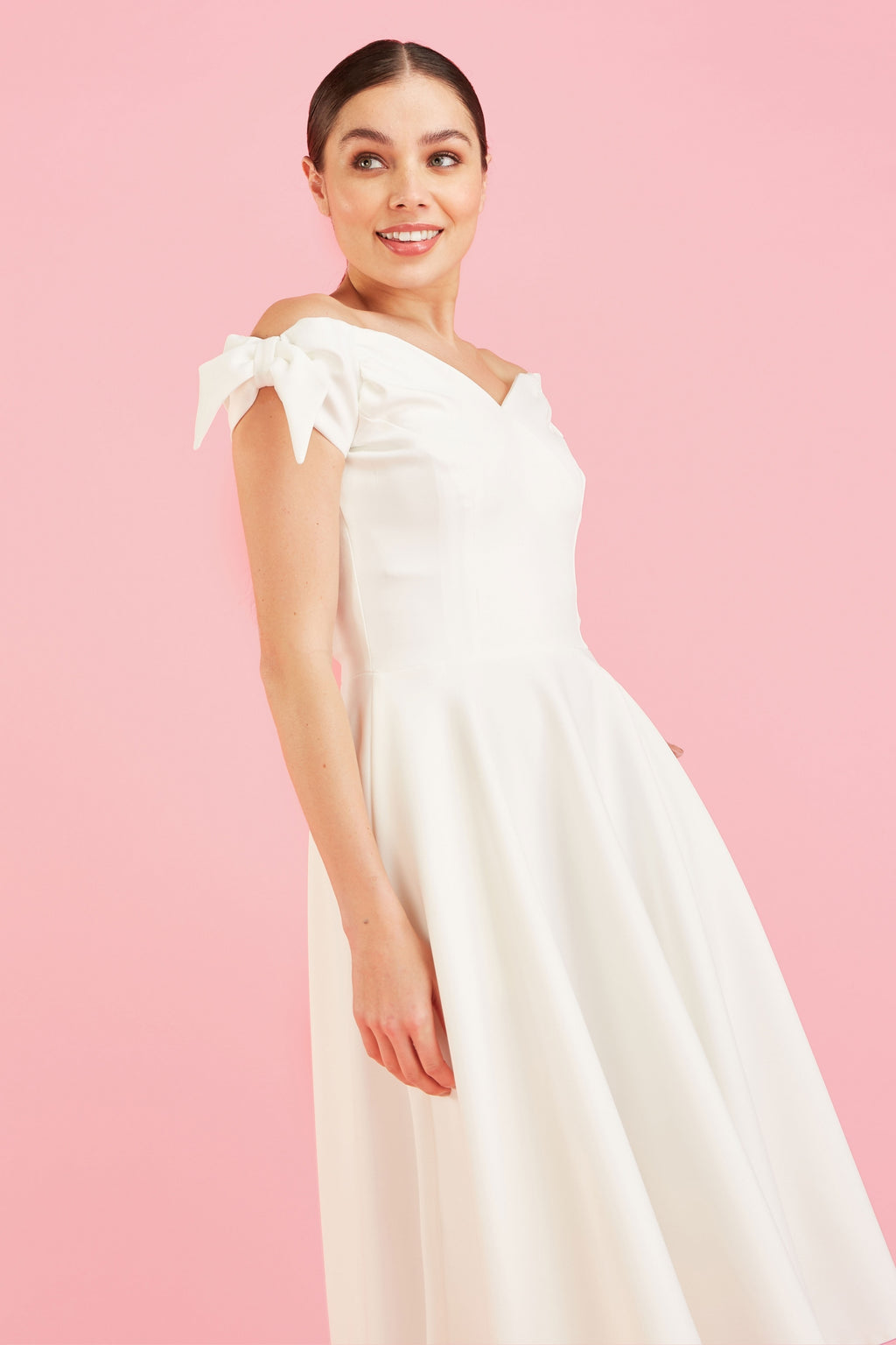 Fatale Bow Midi Dress