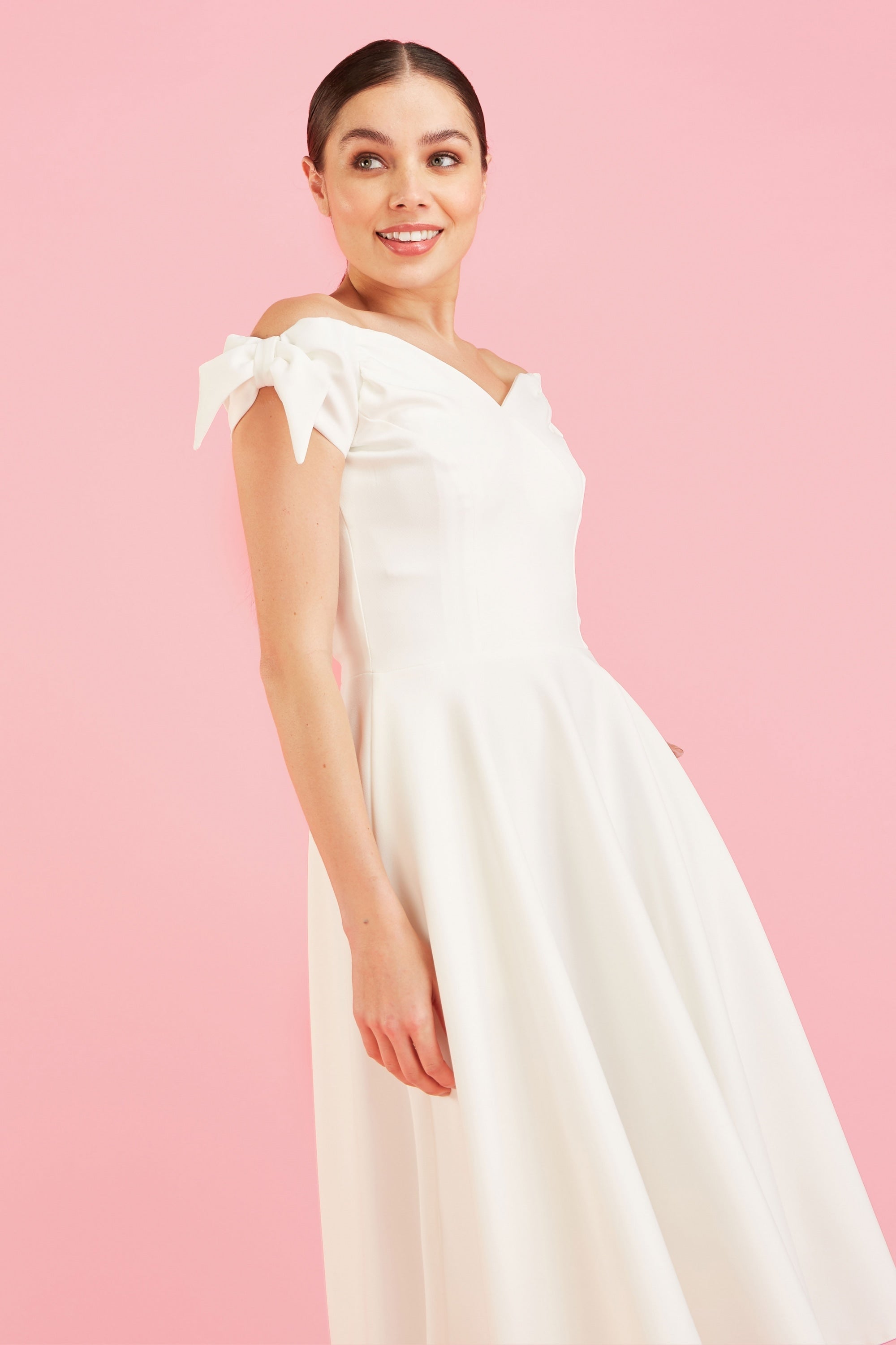 Fatale Bow Midi Dress