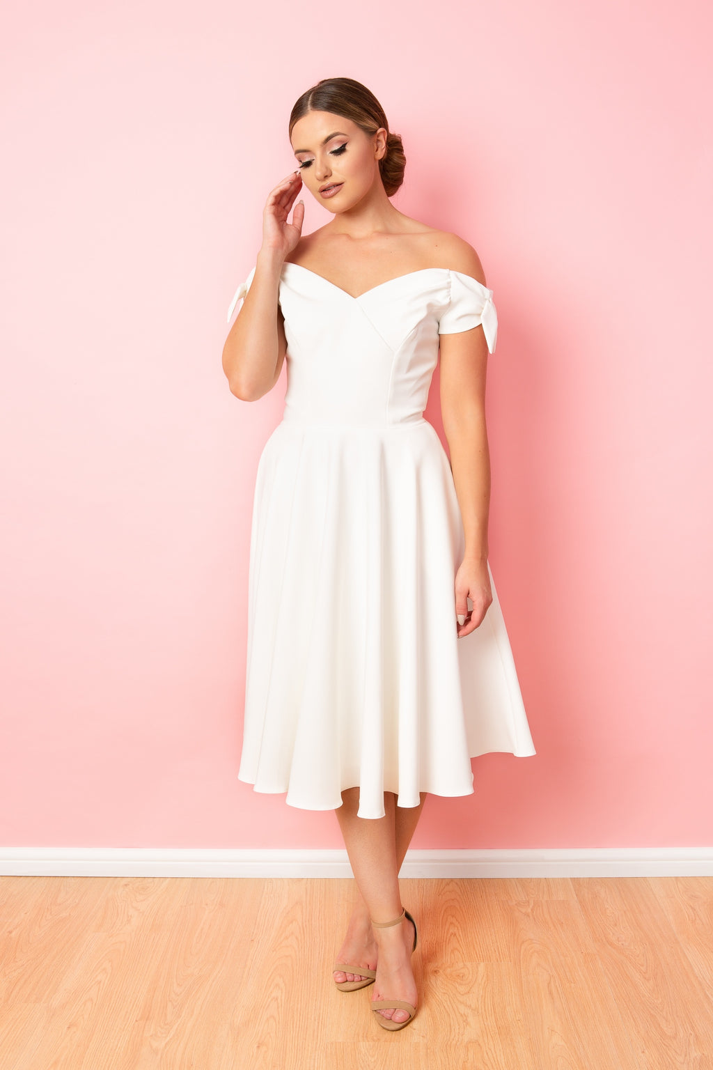 Fatale Bow Midi Dress