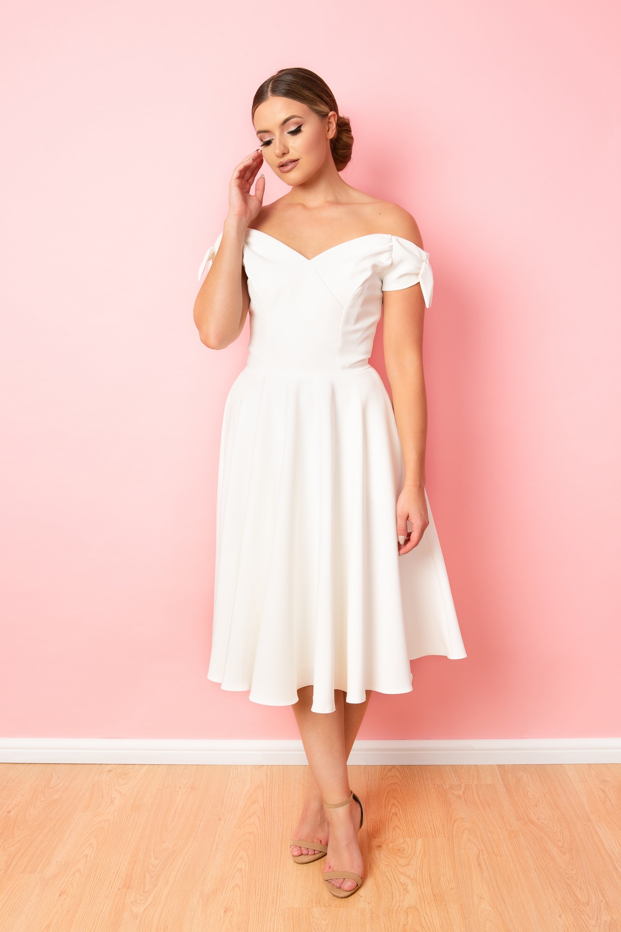 Fatale Bow Midi Dress
