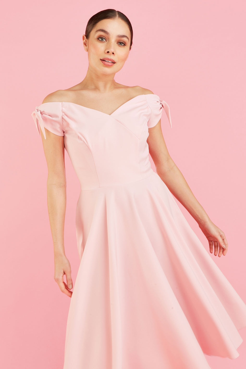 Fatale Bow Midi Dress