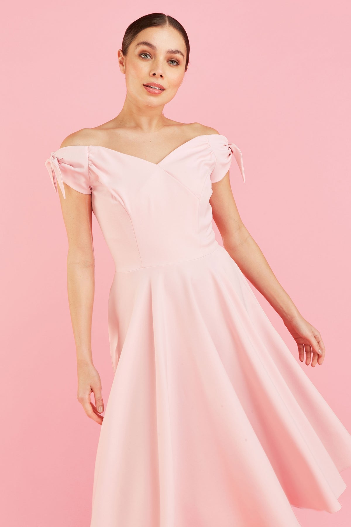 Fatale Bow Midi Dress