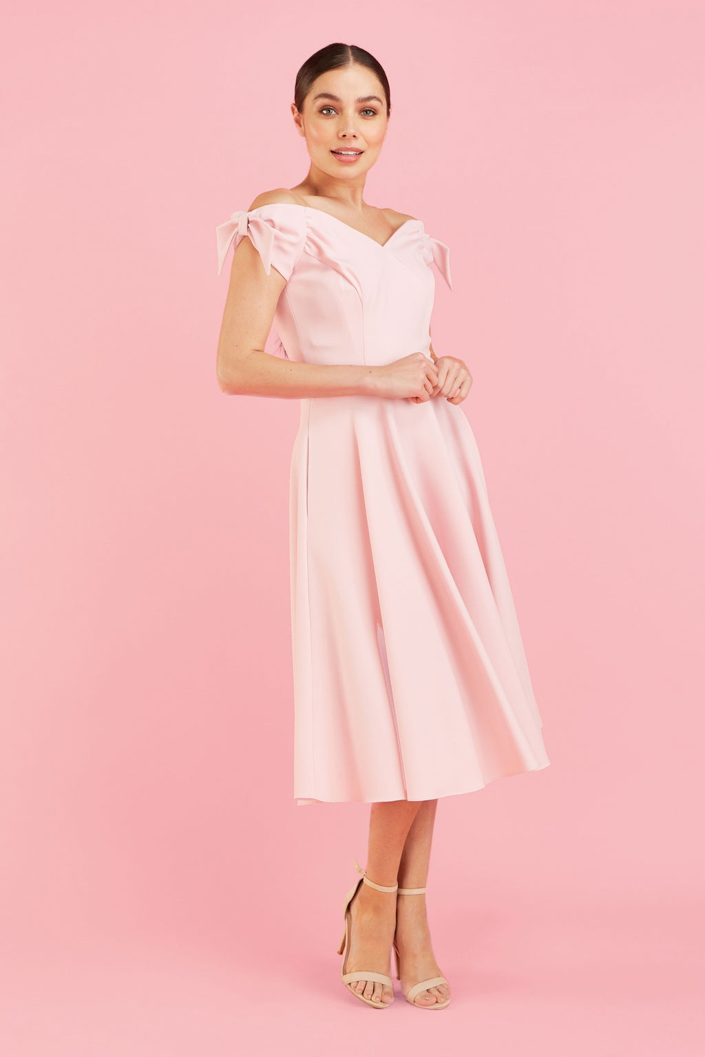 Fatale Bow Midi Dress