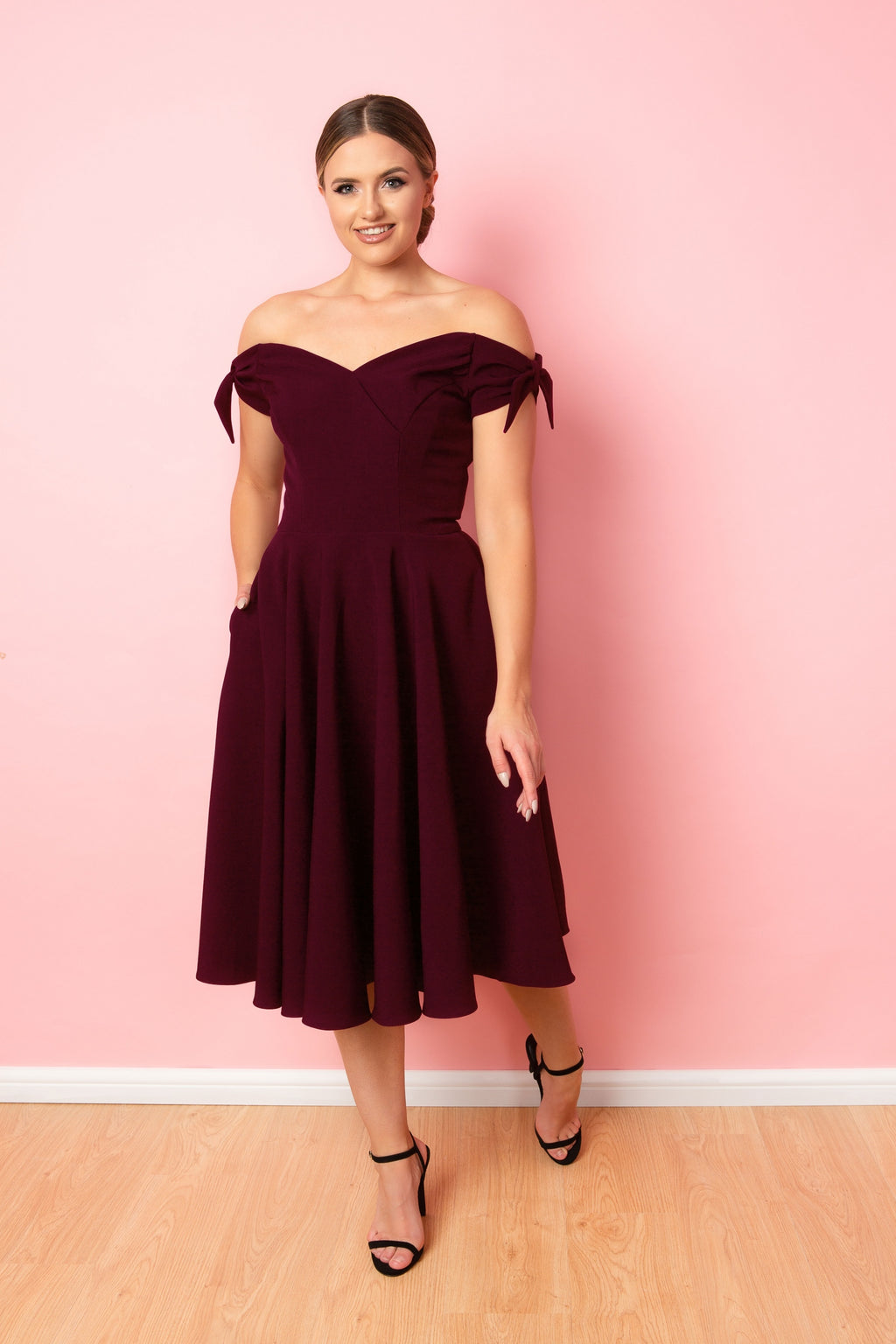 Fatale Bow Midi Dress
