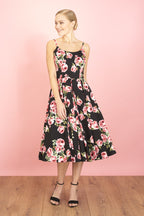 Priscilla Vintage Rose Midi Dress