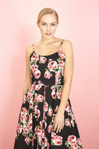 Priscilla Vintage Rose Midi Dress