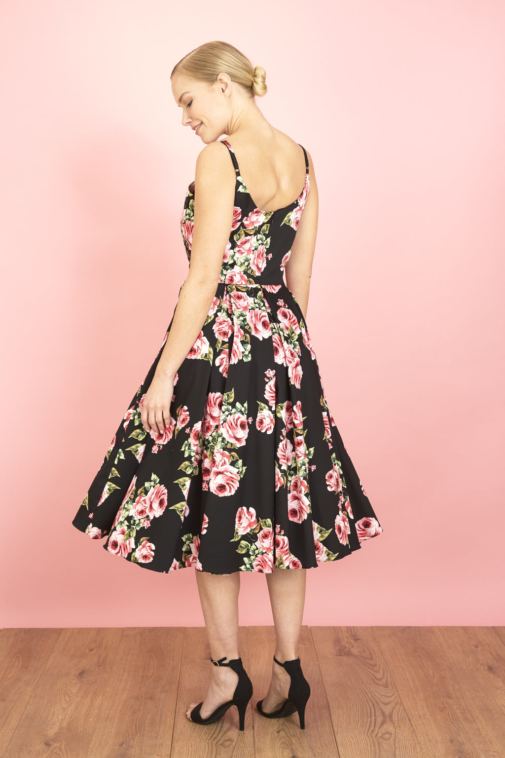 Priscilla Vintage Rose Midi Dress