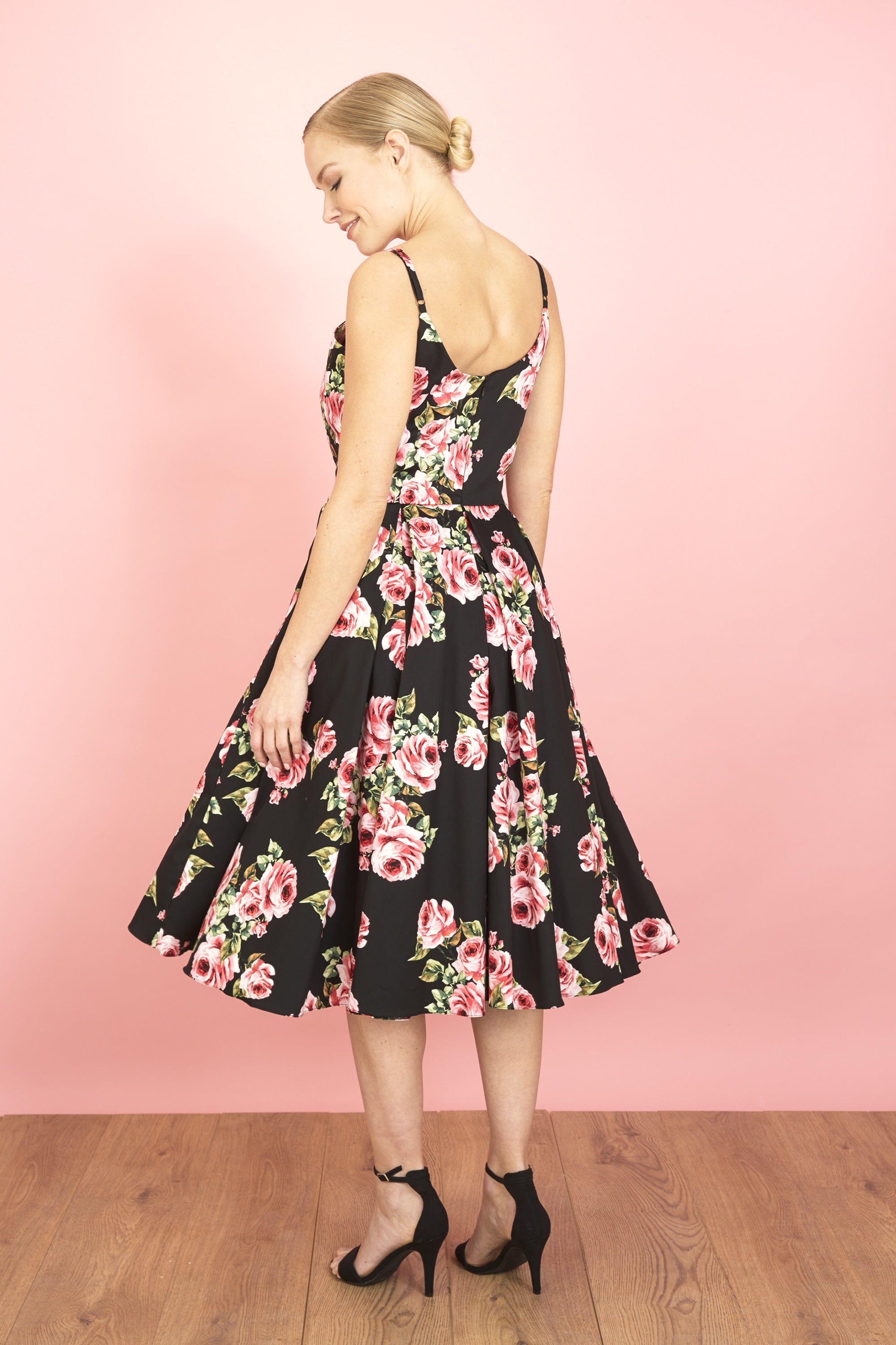 Priscilla Vintage Rose Midi Dress
