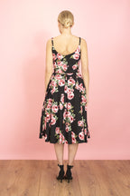 Priscilla Vintage Rose Midi Dress