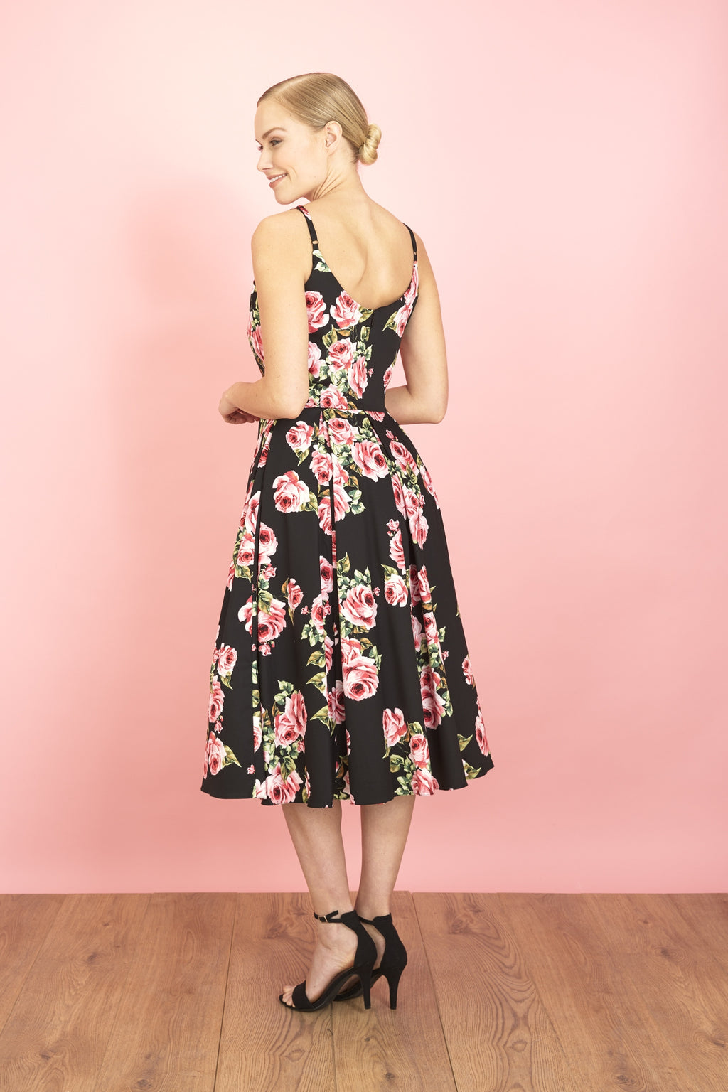 Priscilla Vintage Rose Midi Dress