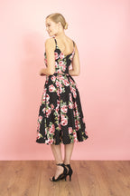 Priscilla Vintage Rose Midi Dress