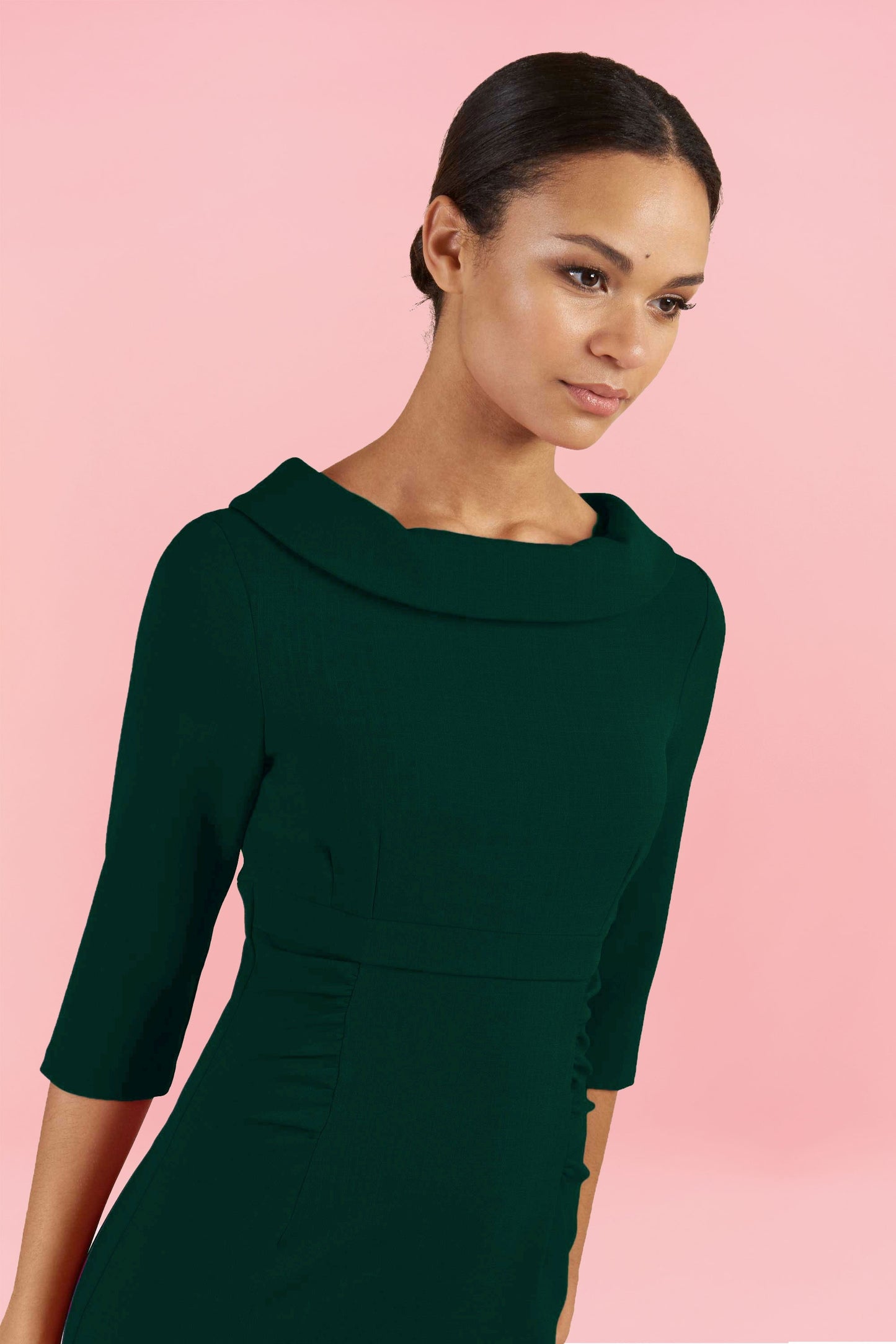 Tinsley Roll Collar Pencil Dress