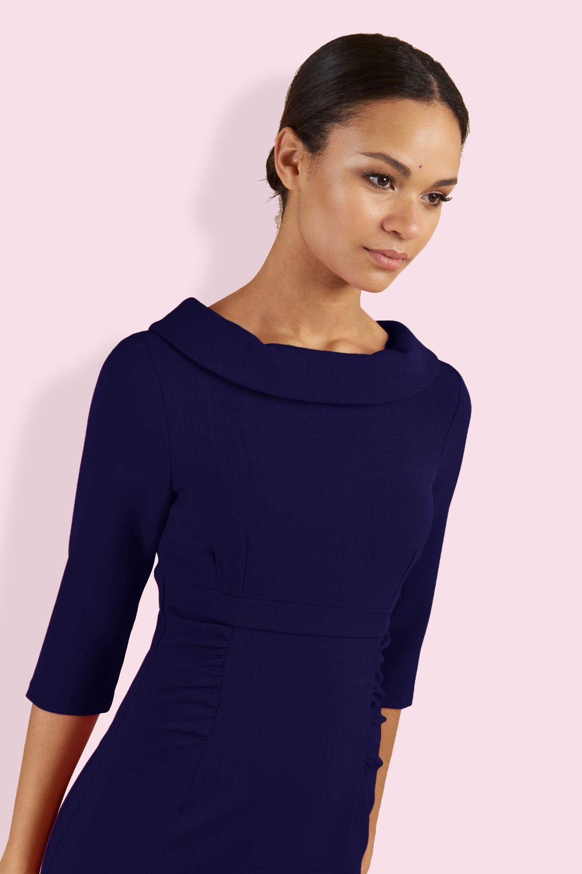 Tinsley Roll Collar Pencil Dress