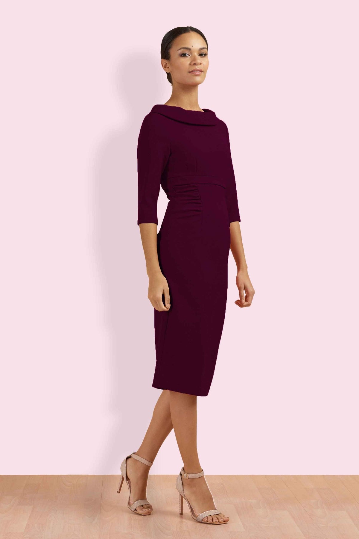 Tinsley Roll Collar Pencil Dress
