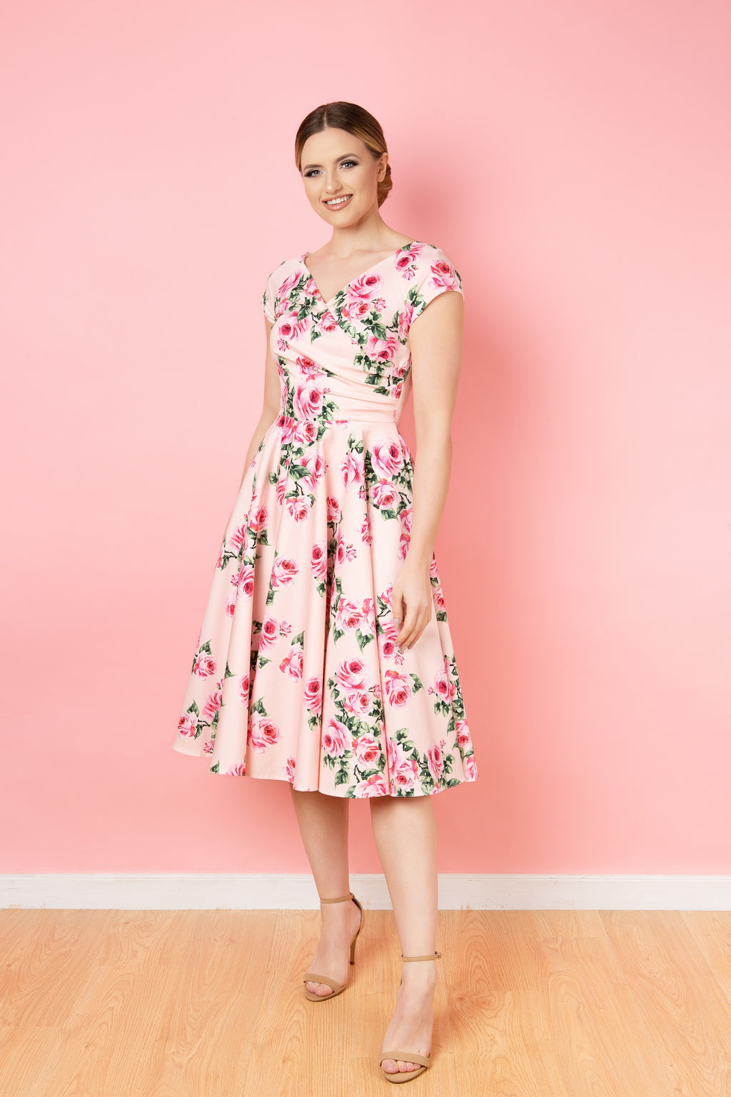 Hourglass Vintage Rose Swing Dress