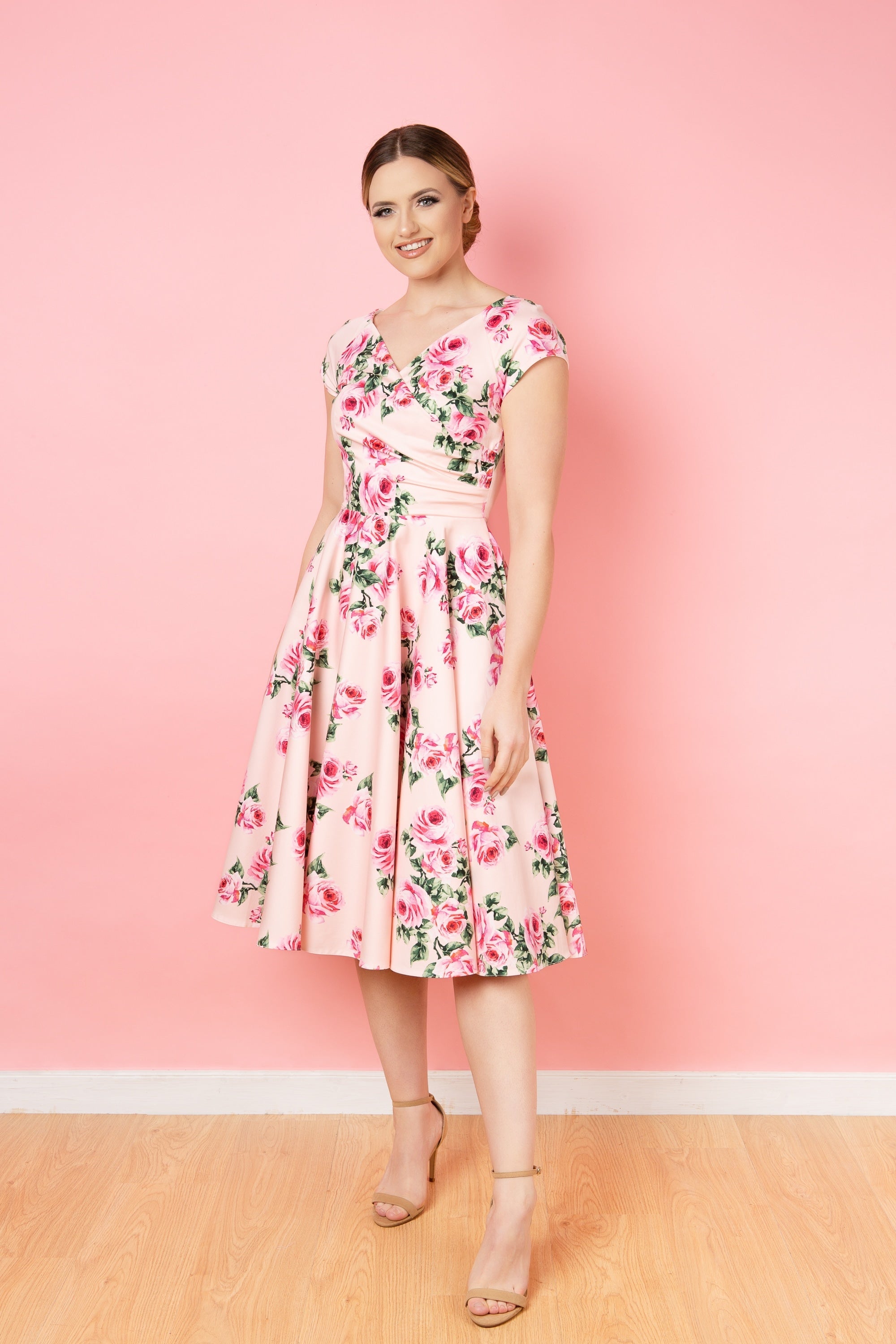 Hourglass Vintage Rose Swing Dress