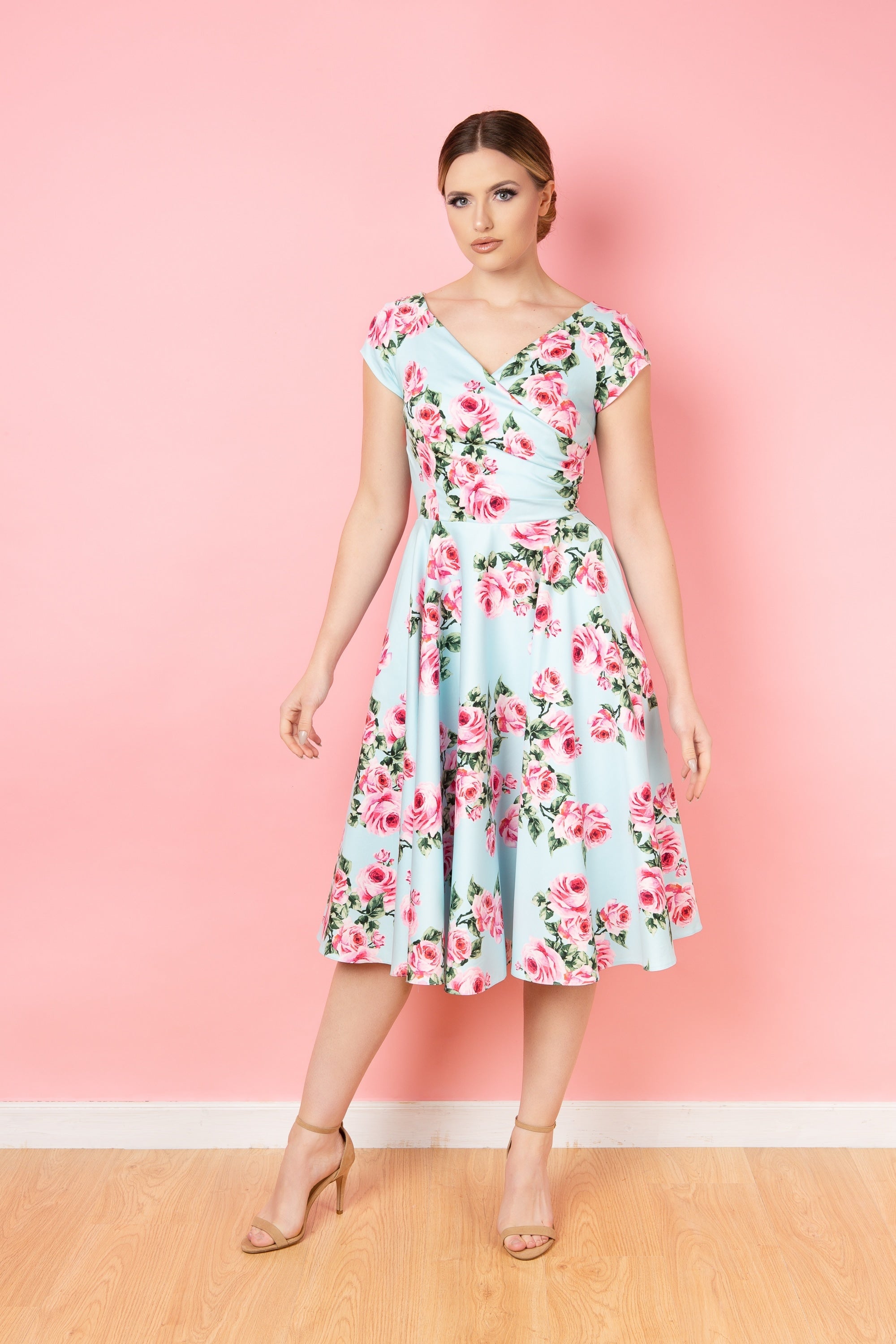 Hourglass Vintage Rose Swing Dress