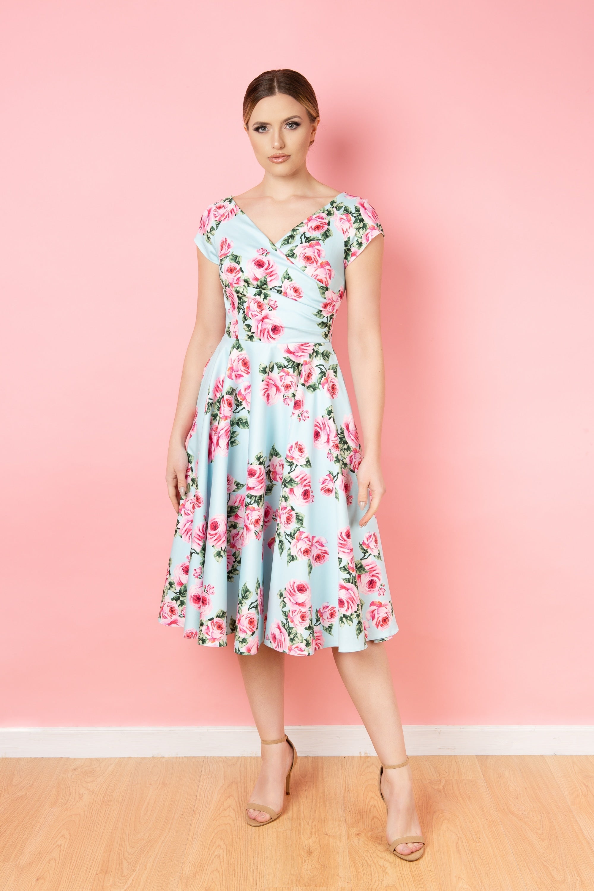 Hourglass Vintage Rose Swing Dress